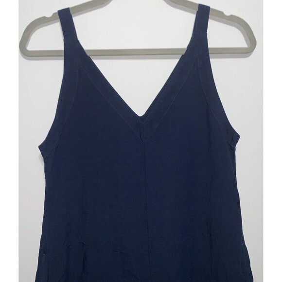 Women’s UNIQLO Blue Wide Leg jumpsuit Size XSmall Sleeveless Linen Blend - Picture 2 of 7